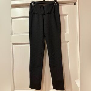 Black printed ponte UP! pull-on pants